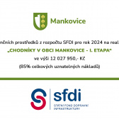 Získali jsme dotaci na - Chodníky v obci Mankovice - I. Etapa