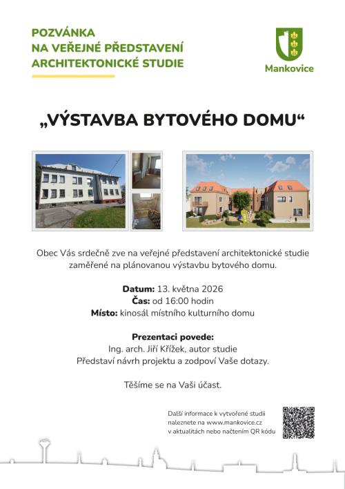 Pozvánka veřejné projednávání bytový dům 2026