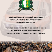 SDH Mankovice sběr kovového šrotu v sobotu 25. 3. od 8:00 hodin